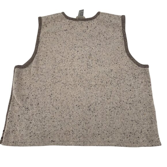 Vintage Teddi Womens Embroidered Knit Vest With Nature Scene Zip Front Large - Picture 6 of 8